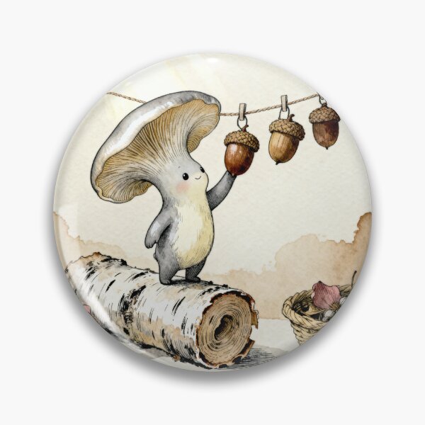 Item preview, Mushroom Folk Laundry Day - Cottagecore Forest Art designed and sold by PictorialWhimsy.