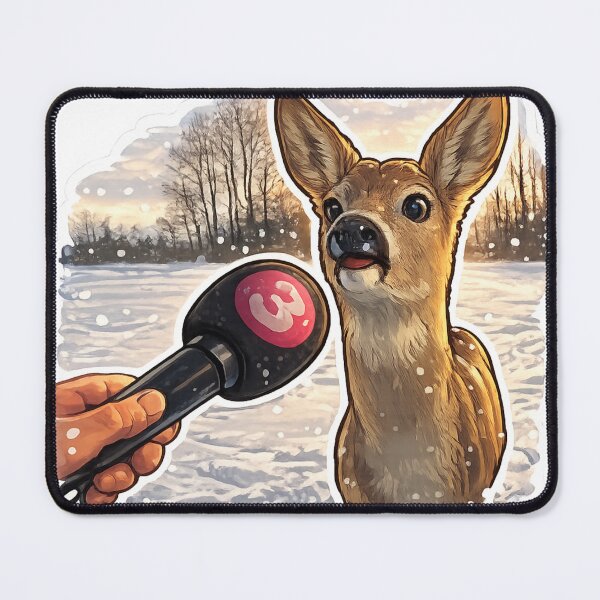 Item preview, Deer Interview Meme Sticker designed and sold by KyraInColor.