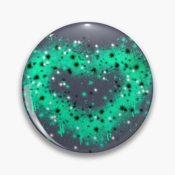 Artikelvorschau, Grüne blaugrüne Graffiti-Sprühfarbe Herzentwurf mit funkelnden Sternen, Steampunk-Valentinstag, st. Patrick Day Design entworfen und verkauft von hollycooper.