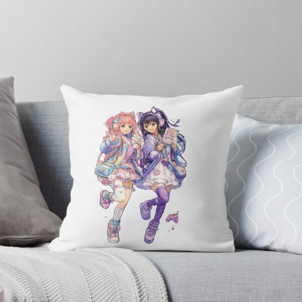 Item preview, Japanese Kawaii Best Friend Girls – Pastel Pop Duo Illustration designed and sold by Kallandra.