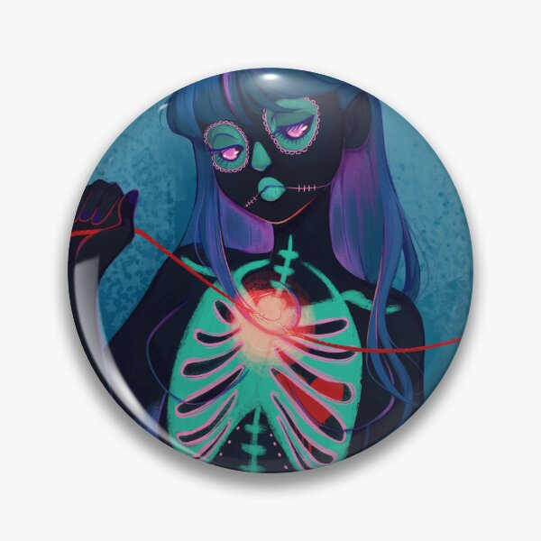 Item preview, Unraveled Sugar Skull – Red Thread designed and sold by TheMeltingMoon.