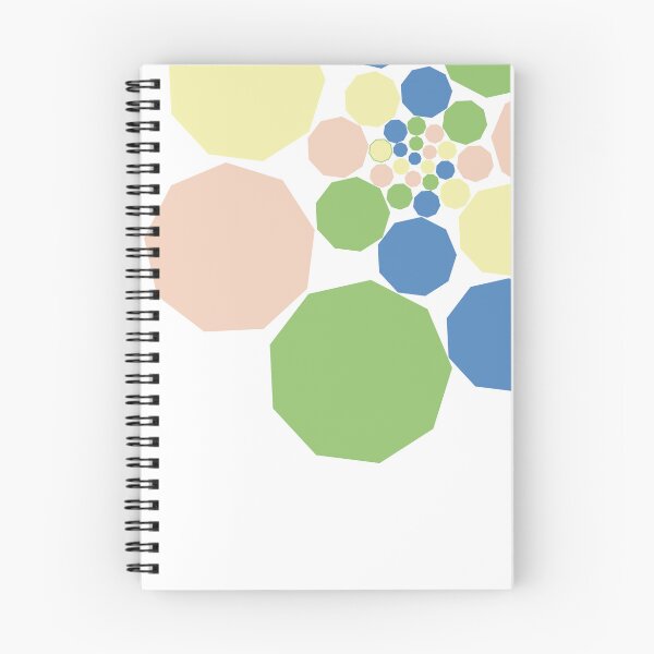 Item preview, Geometric Spiral Multicolor Pastel – Enneagon - Positional designed and sold by SurfaceLab.