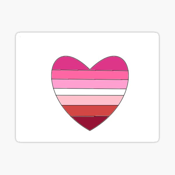 Lesbian Flag Heart Sticker For Sale By Fakepekingese Redbubble 5968