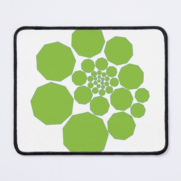Item preview, Geometric Spiral – Green - Enneagon Pattern designed and sold by SurfaceLab.