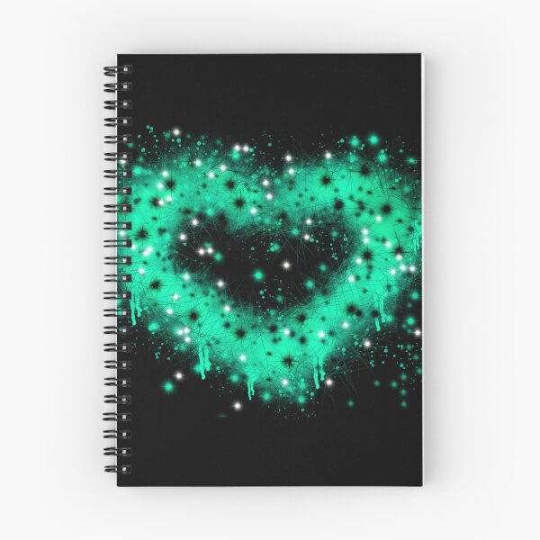 Item preview, Green teal graffiti heat | grunge spray paint heart design | twinkle stars | steampunk valentine | st. Patrick day design   designed and sold by hollycooper.