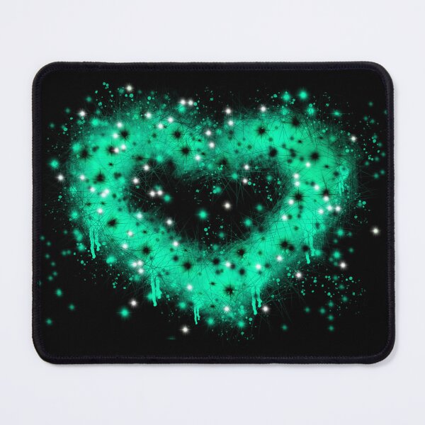 Item preview, Green teal graffiti heat | grunge spray paint heart design | twinkle stars | steampunk valentine | st. Patrick day design designed and sold by hollycooper.