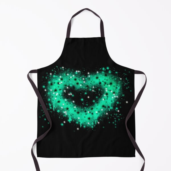 Item preview, Green teal graffiti heat | grunge spray paint heart design | twinkle stars | steampunk valentine | st. Patrick day design designed and sold by hollycooper.