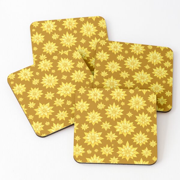 Item preview, Luminous Yellow Mandala Flowers designed and sold by annenambiro.