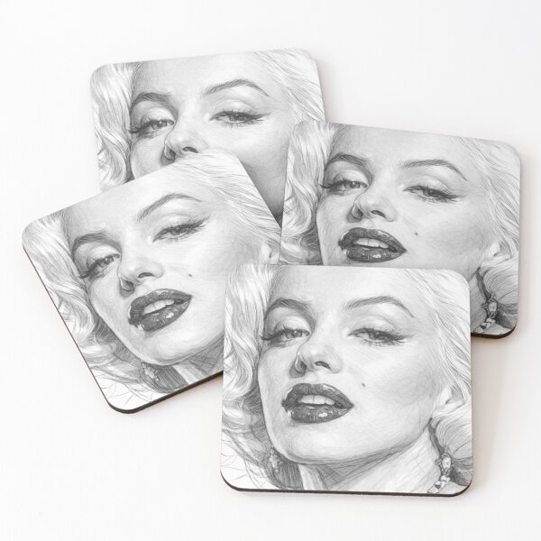 Item preview, 1950s Hollywood Icon Actress Portrait | Black and White Pencil Sketch Vintage Movie Star Art designed and sold by Leon Woods Pencil Art.