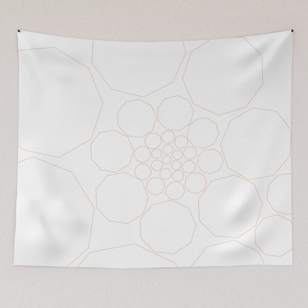 Item preview, Geometric Spiral – Pink - Enneagon Pattern designed and sold by SurfaceLab.