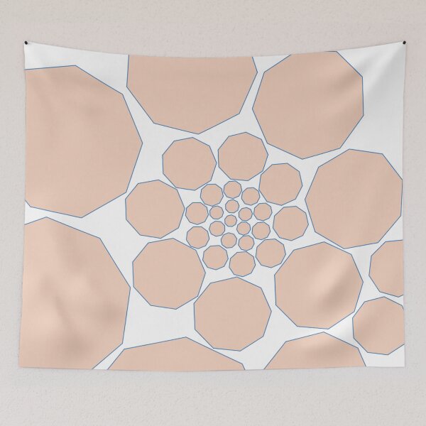 Item preview, Geometric Spiral – Pink - Enneagon Pattern designed and sold by SurfaceLab.