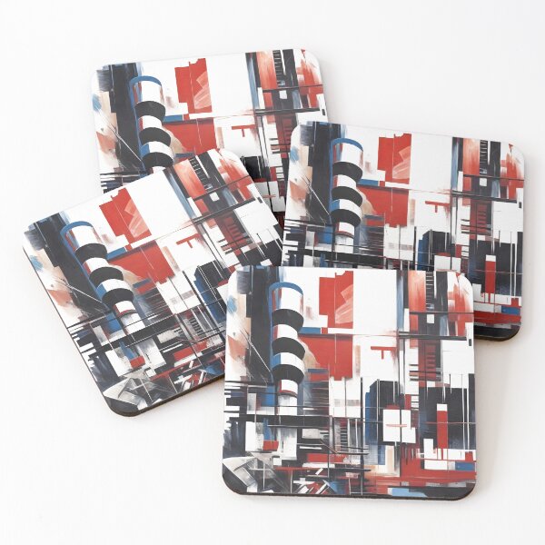 Item preview, Abstract cityscape with geometric shapes designed and sold by Good_Things.