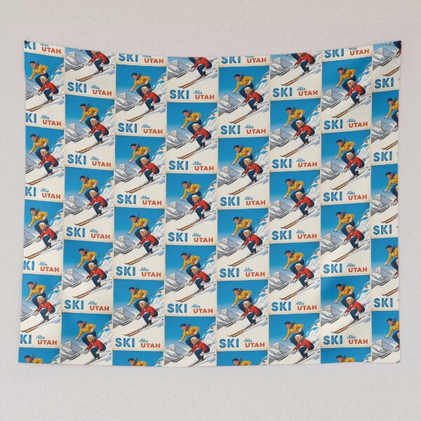 Item preview, Alta Utah Retro Ski Scene Winter Sports Art designed and sold by TeeARTHY.