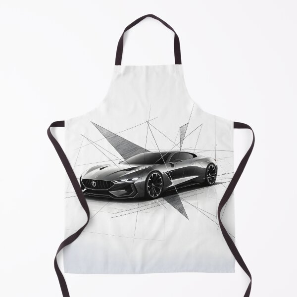 Item preview, Modern Supercar Blueprint Poster – Technical Sports Car Drawing designed and sold by Motorline44.
