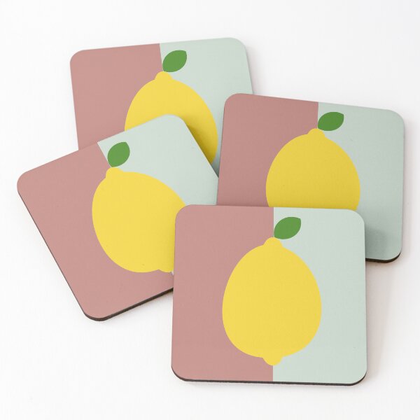 Item preview, Minimalist Lemon Wall Art – Kitchen Garden Series No.01 (Vintage Pink & Mint) designed and sold by Bloom & Heart.