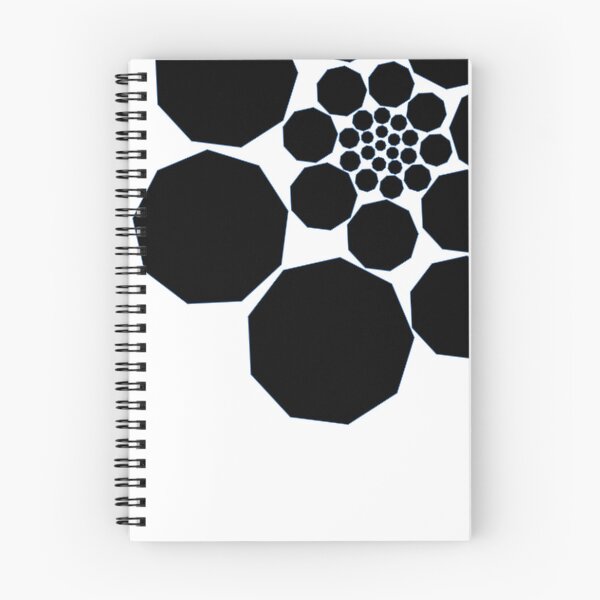 Item preview, Geometric Spiral – Black - Enneagon Pattern designed and sold by SurfaceLab.