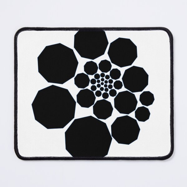 Item preview, Geometric Spiral – Black - Enneagon Pattern designed and sold by SurfaceLab.