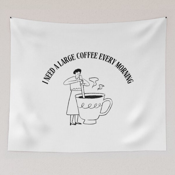 Item preview, I Need a Large Coffee Every Morning. designed and sold by Dinasshop.