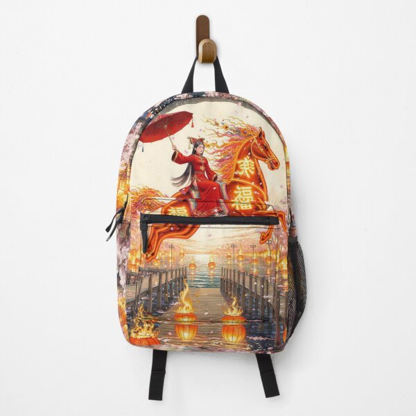 Item preview, Chinese Fantasy Girl Riding a Fiery Horse designed and sold by M-Y-A-R-T-.