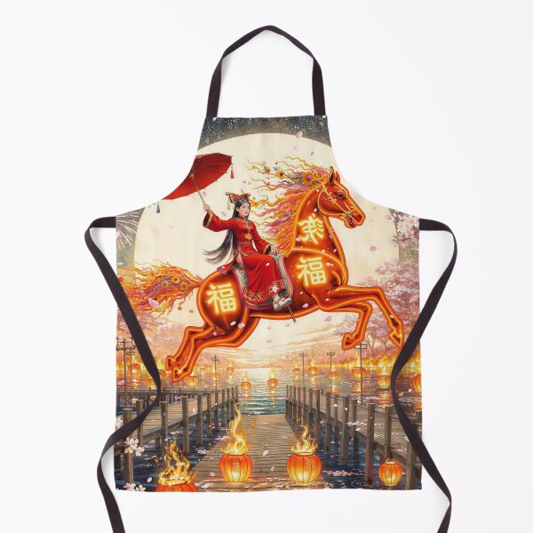 Item preview, Chinese Fantasy Girl Riding a Fiery Horse designed and sold by M-Y-A-R-T-.
