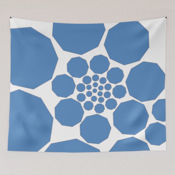 Item preview, Geometric Spiral – Enneagon Pattern - Blue designed and sold by SurfaceLab.