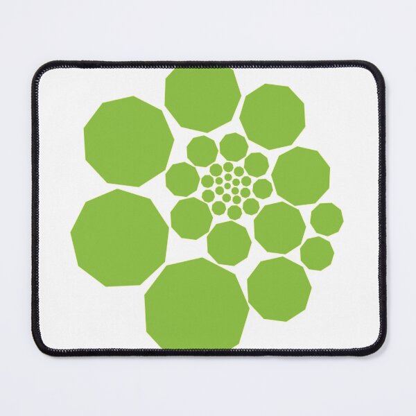 Item preview, Geometric Spiral – Green - Enneagon Pattern designed and sold by SurfaceLab.