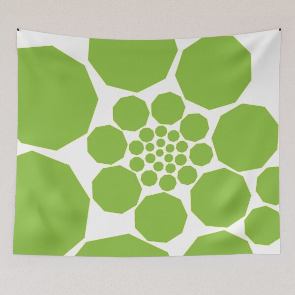 Item preview, Geometric Spiral – Green - Enneagon Pattern designed and sold by SurfaceLab.