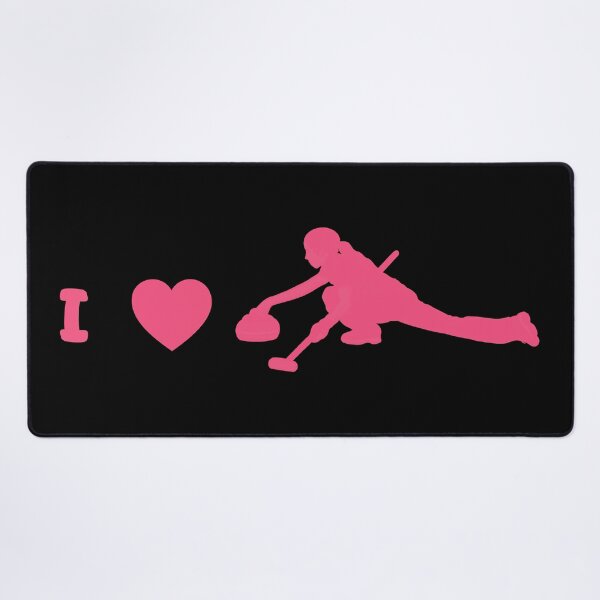 Item preview, I Love Curling Women's Pink designed and sold by theflandonian.