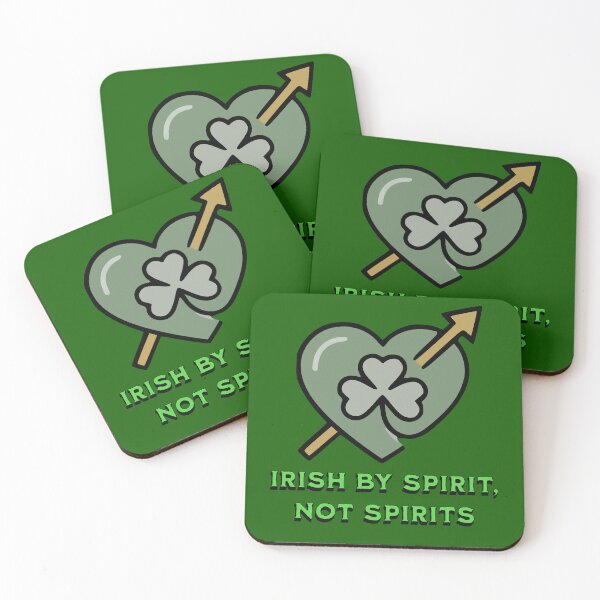Item preview, Irish by Spirit Not Spirits Shirt | St Patricks Day Sober Tee | Green Heart Shamrock Shirt | Mindful Irish Gift designed and sold by rvanderveken.