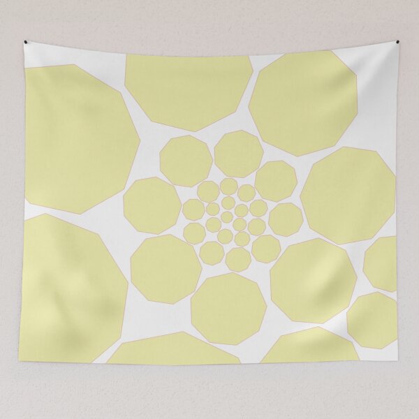 Item preview, Geometric Spiral – Yellow/Pink - Enneagon Pattern designed and sold by SurfaceLab.