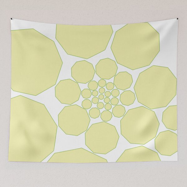 Item preview, Geometric Spiral – Yellow/Green - Enneagon Pattern designed and sold by SurfaceLab.