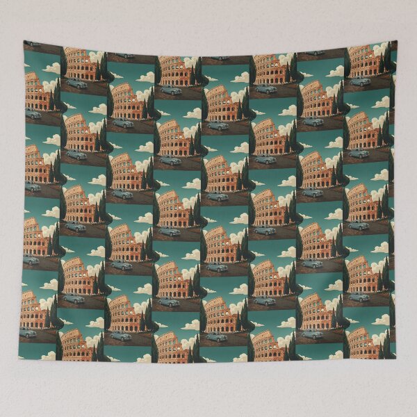 Item preview, Rome Italy Vintage Colosseum Travel Poster designed and sold by TeeARTHY.