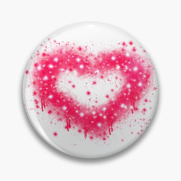 Artikelvorschau, Rosa weiße Graffiti-Sprühfarbe Herzentwurf mit funkelnden Sternen, Steampunk-Valentinstag entworfen und verkauft von hollycooper.