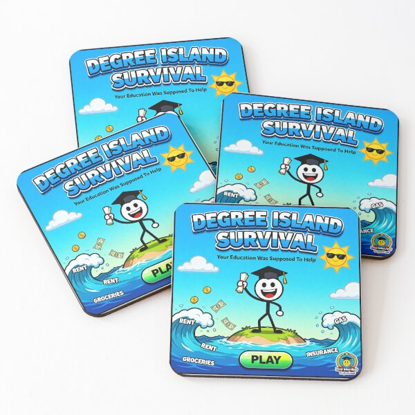 Item preview, Degree Island Survival Flash Game Parody designed and sold by PictorialWhimsy.