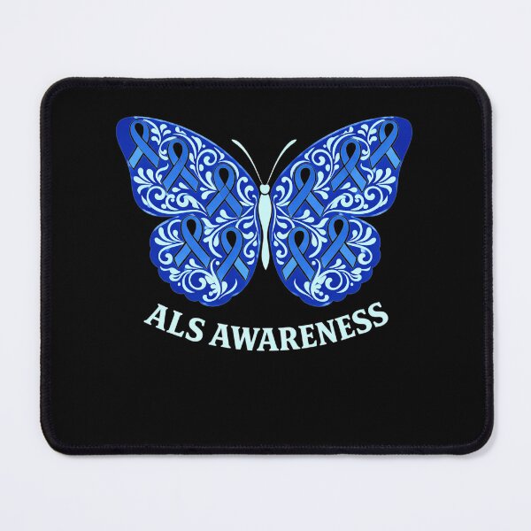 Item preview, ALS Awareness Month Butterfly Blue Ribbon Support Women  designed and sold by clothesy7.