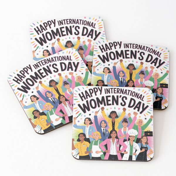 Item preview, Happy International Women's Day Diverse Empowered Women – Fist Raised Celebration   designed and sold by Midnight Veil Designs.
