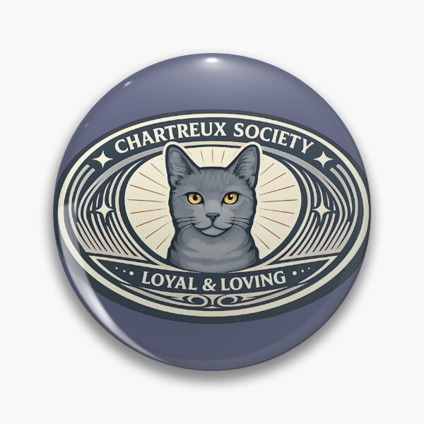 Item preview, Vintage Chartreux Cat Society Emblem Art designed and sold by postmarkpaw.