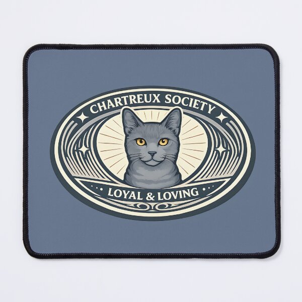 Item preview, Vintage Chartreux Cat Society Emblem Art designed and sold by postmarkpaw.