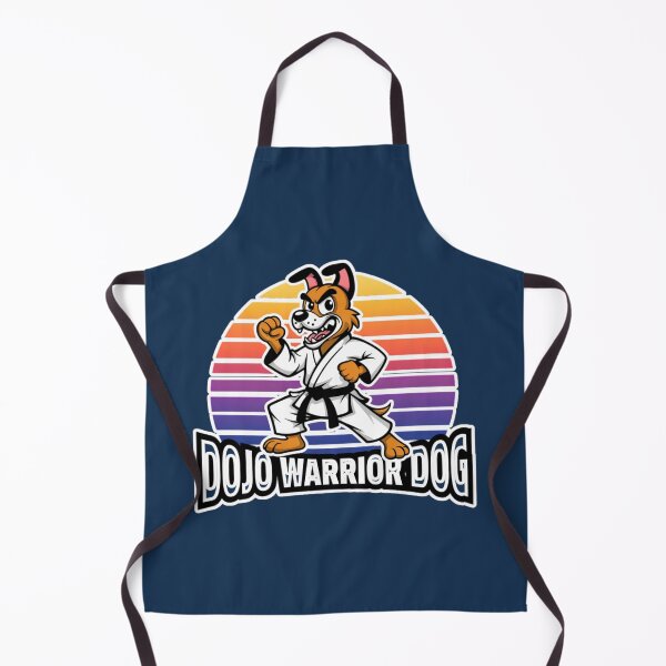 Item preview, Dojo Warrior Dog Martial Arts Mascot Retro Sunset Karate T-Shirt designed and sold by MCdsgns.