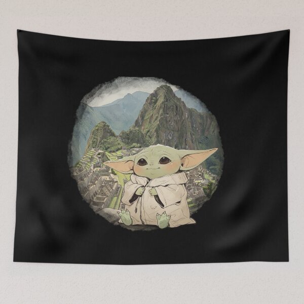 Item preview, BABY YODA AT MACHU PICCHU designed and sold by LIS AND MELIVERSO.
