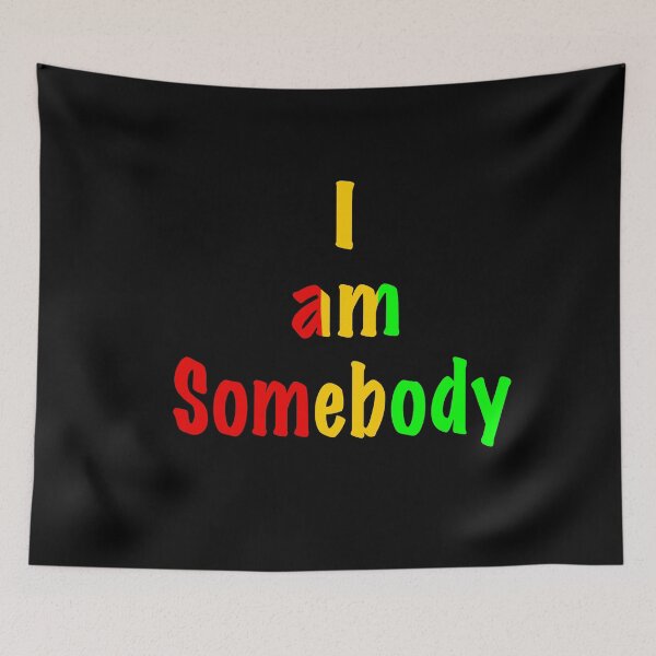 Item preview, I Am Somebody Pan-African Colors Typography Art designed and sold by Artonmytee.