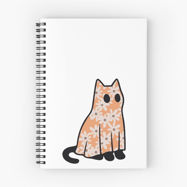 Item preview, Orange Floral ghost cat designed and sold by stellacreates.