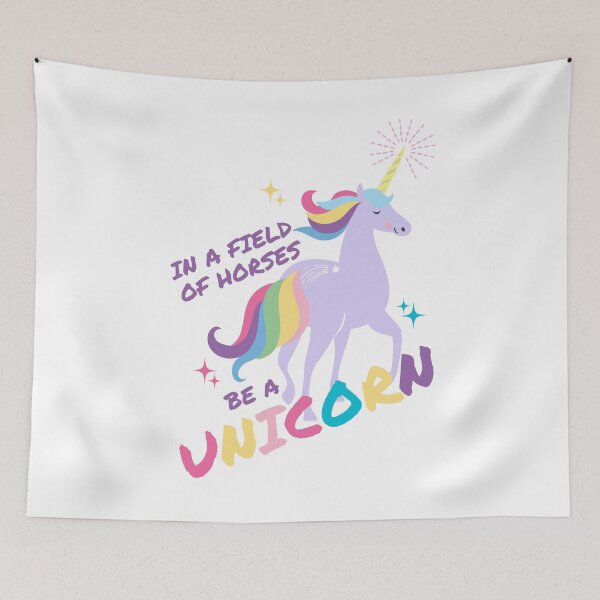 Item preview, In A Field Of Horses Be A Unicorn Inspiration designed and sold by SassyYetClassy.