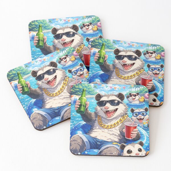 Item preview, Party Raccoon Summer Vibes designed and sold by Green Sama.