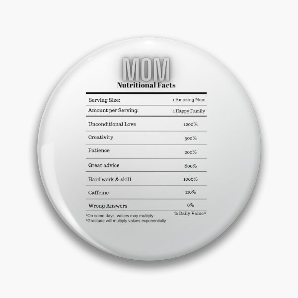 Item preview, Mom Nutritional Facts designed and sold by CreativeLiving8.