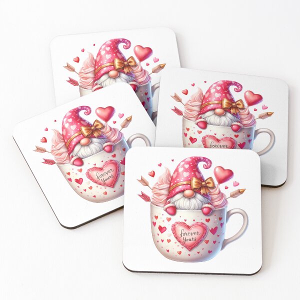 Item preview, Forever Yours Valentine Gnome - Cute Pink Love Heart & Romantic Nordic Art designed and sold by FuzionRaptor.