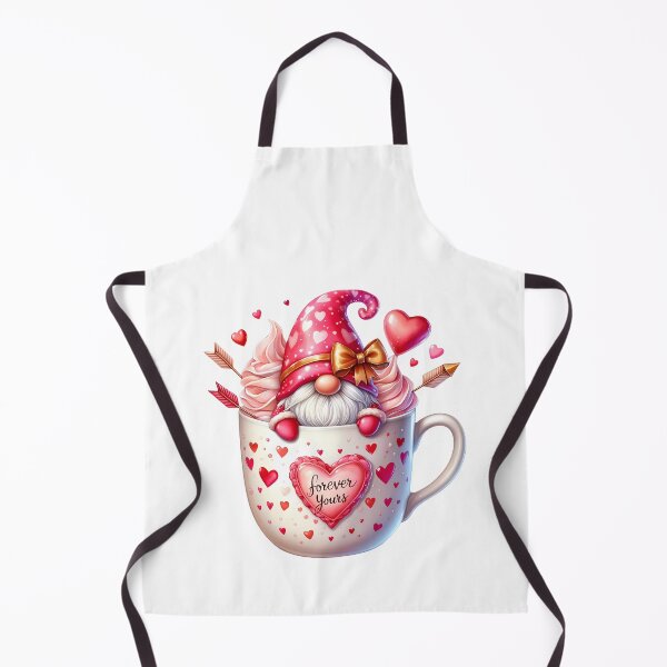 Item preview, Forever Yours Valentine Gnome - Cute Pink Love Heart & Romantic Nordic Art designed and sold by FuzionRaptor.