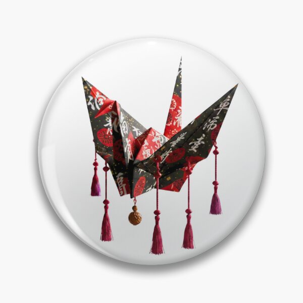 Item preview, Artistic Japanese Origami Crane with Floral Pattern designed and sold by SakuraVibes.