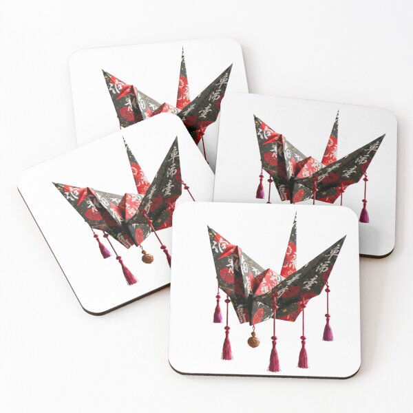 Item preview, Artistic Japanese Origami Crane with Floral Pattern designed and sold by SakuraVibes.