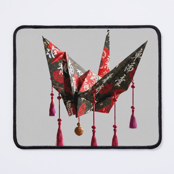Item preview, Artistic Japanese Origami Crane with Floral Pattern designed and sold by SakuraVibes.